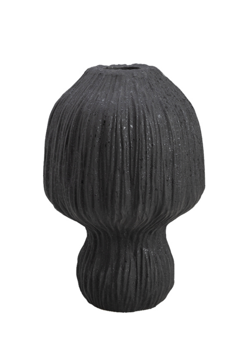 Black Hand-Casted Textured Vase | Liang & Eimil Morel | OROATRADETRADE.com
