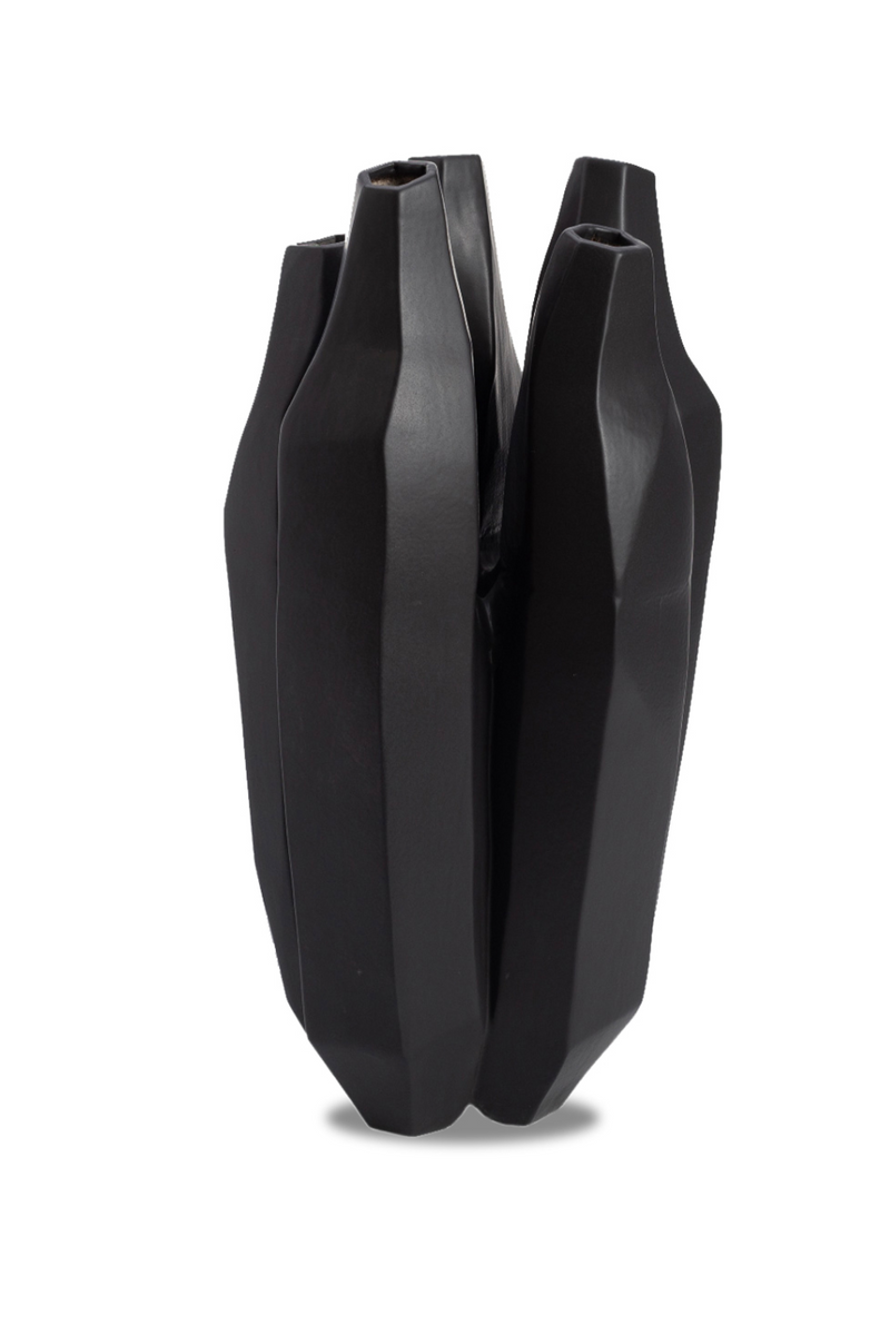 Black Ceramic Trio Vase | Liang & Eimil Inclination | OROATRADETRADE.com