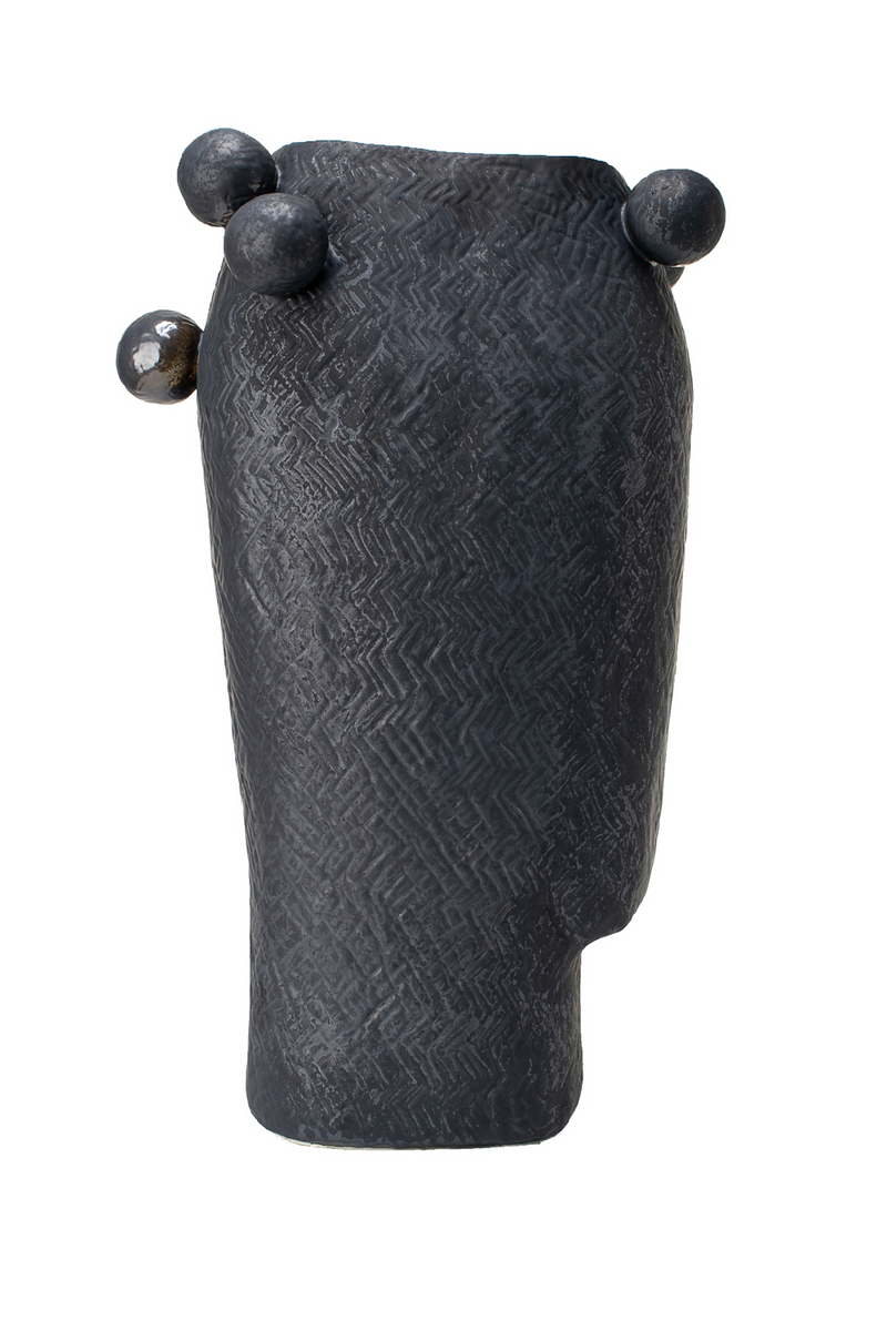 Black Ceramic Scupltural Vase | Liang & Eimil Latete I | OROATRADETRADE.com