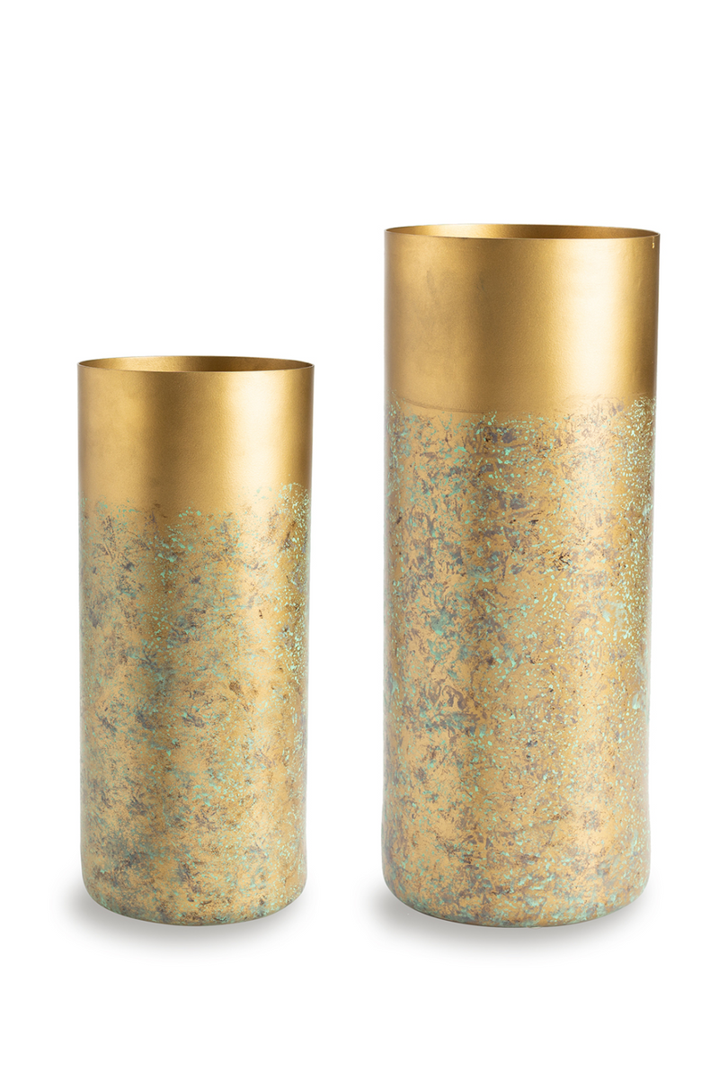 Patinated Gold Cylindrical Vase (S) | Liang & Eimil Inger I | OROATRADETRADE.com