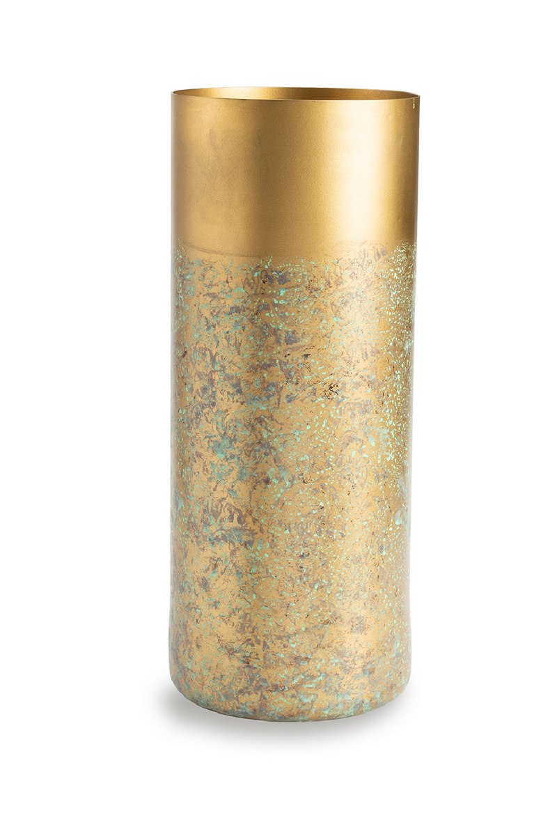 Patinated Gold Cylindrical Vase (L) | Liang & Eimil Inger II | OROATRADETRADE.com
