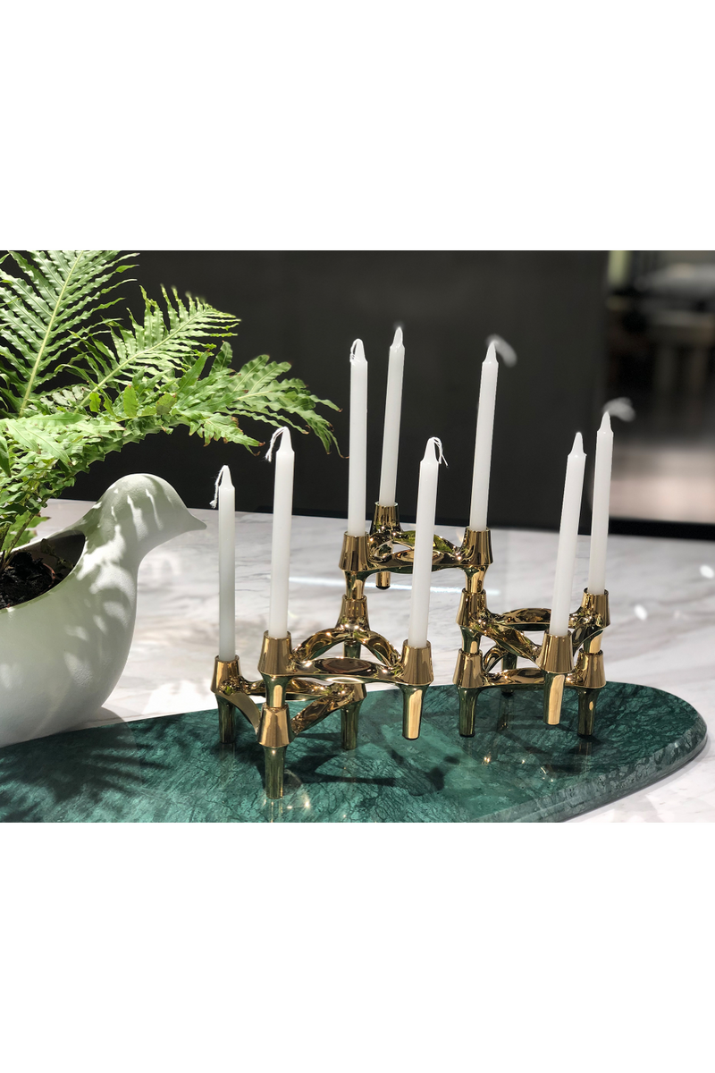 Gold Candle Holder | Liang & Eimil Triangular | Oroatrade