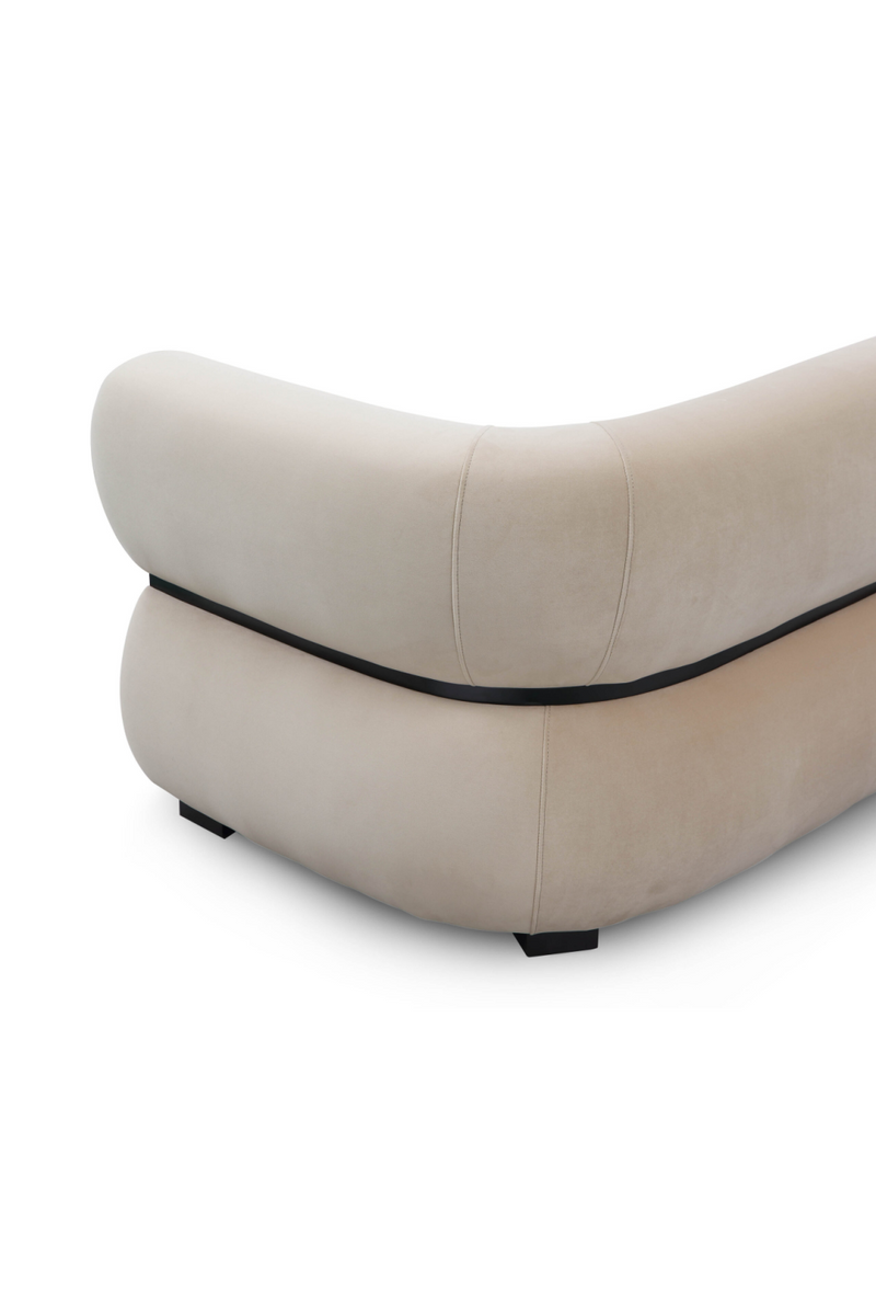 Beige Velvet Curved Sofa | Liang & Eimil Volta | Oroatrade.com