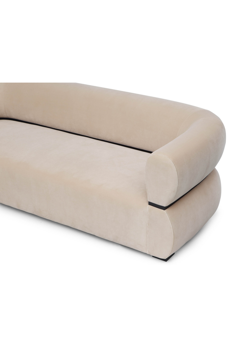 Beige Velvet Curved Sofa | Liang & Eimil Volta | Oroatrade.com