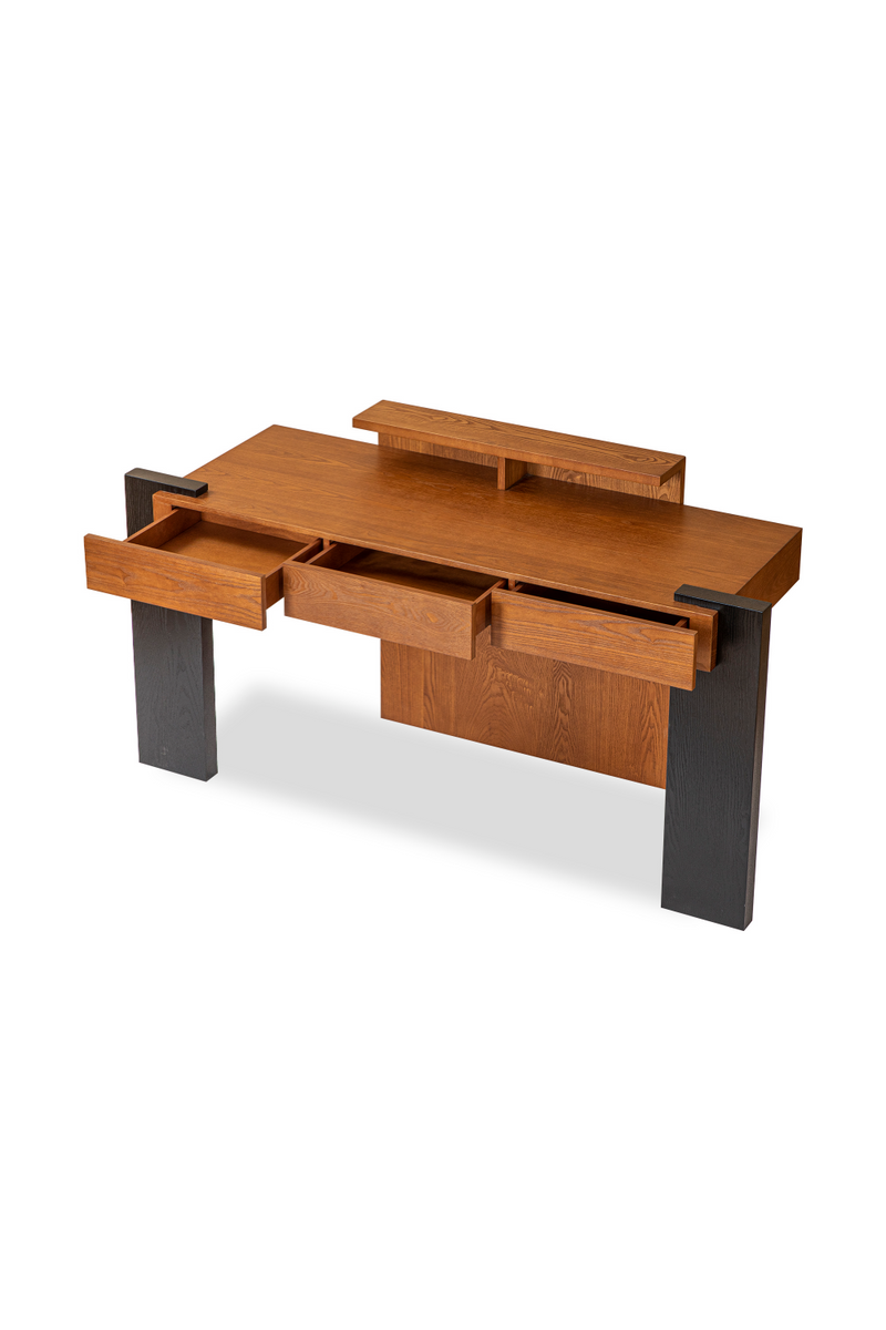 Brown Wooden Contemporary Desk | Liang & Eimil Bugano | Oroatrade.com