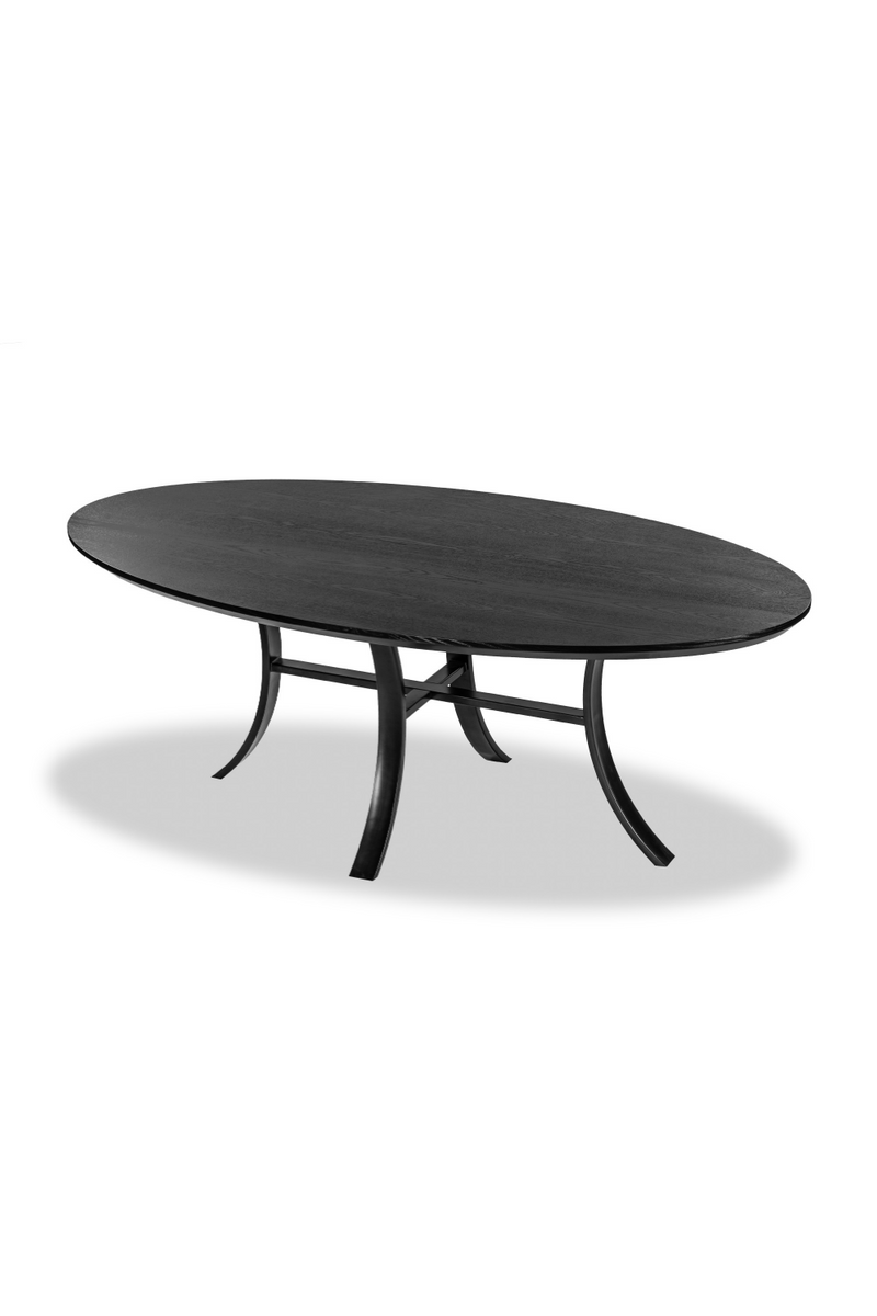 Black Wooden Oval Dining Table | Liang & Eimil Isola | Oroatrade.com