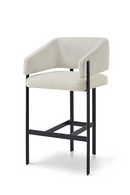 White Curved Back Bar Stool | Liang & Eimil Tatler | Oroatrade.com