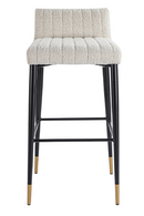 White Bouclé Bar Stool | Liang & Eimil Coltrane | Oroatrade.com