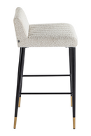 White Bouclé Bar Stool | Liang & Eimil Coltrane | Oroatrade.com