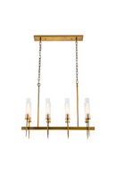 Brass Framed Glass Tubes Pendant Lamp | Liang & Eimil Tilda | Oroatrade.com