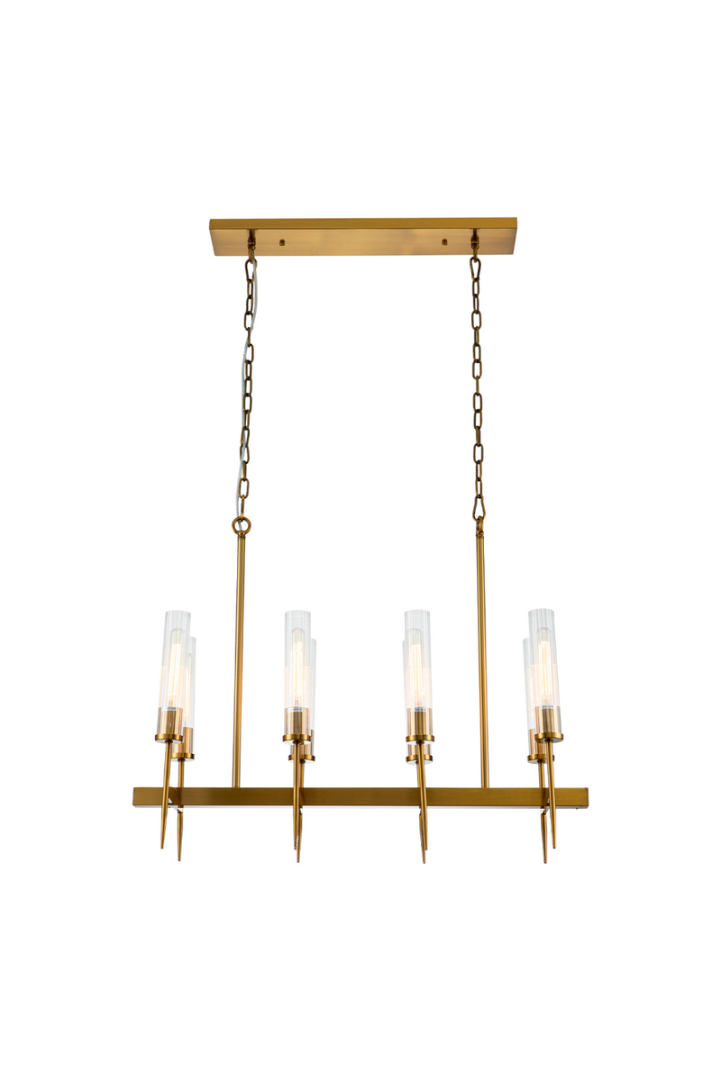 Brass Framed Glass Tubes Pendant Lamp | Liang & Eimil Tilda | Oroatrade.com