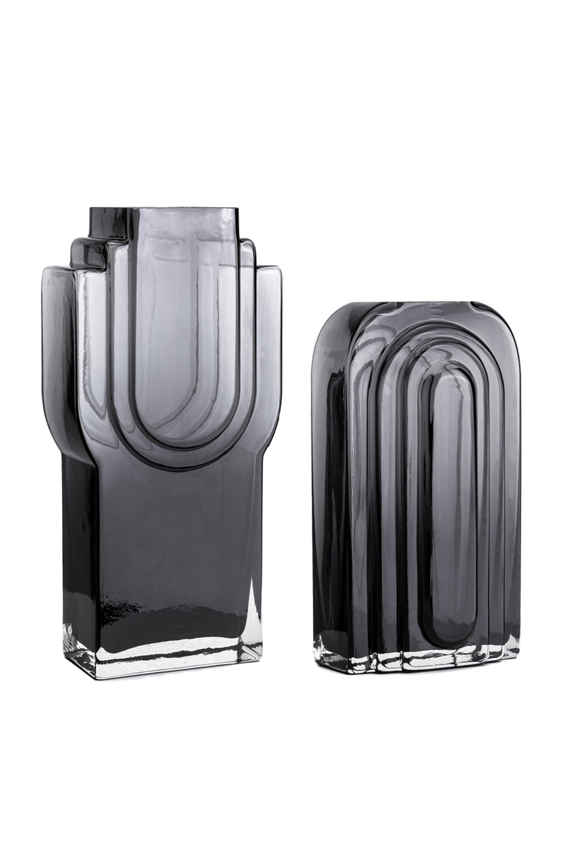 Faceted Gray Glass Vase | Liang & Eimil Deco I | Oroatrade.com