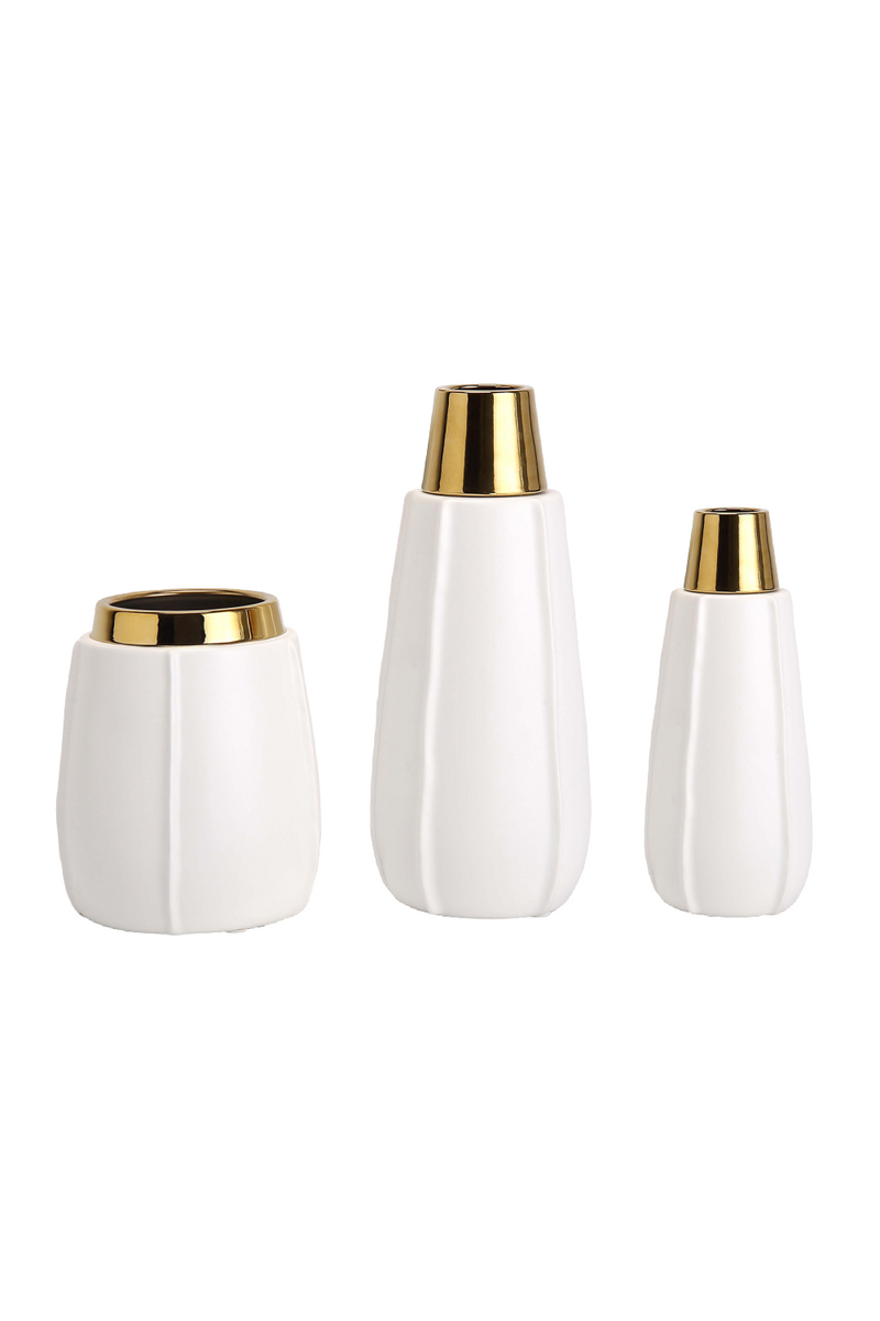 White Ceramic Modern Vase | Liang & Eimil Vicar | Oroatrade.com