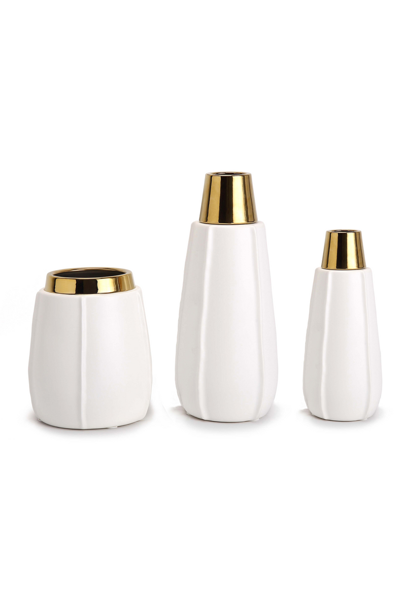 White Ceramic Modern Vase | Liang & Eimil Vicar | Oroatrade.com