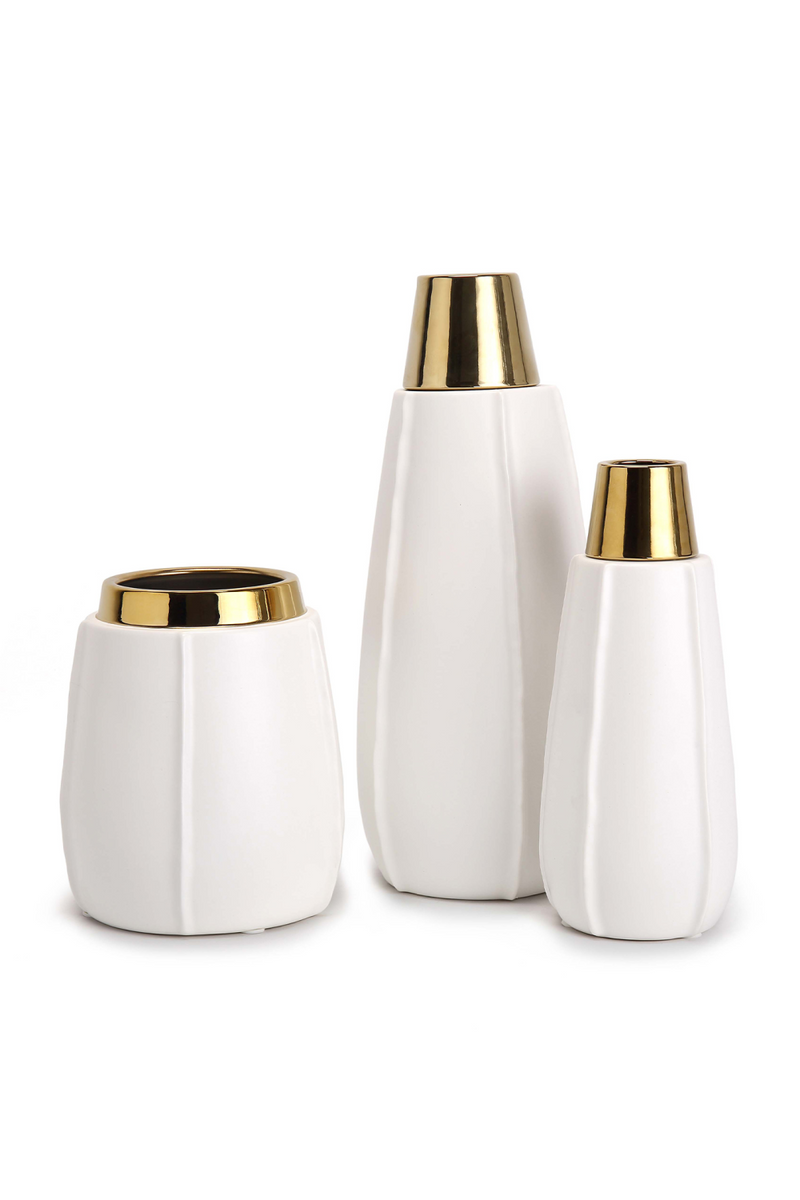 White Ceramic Modern Vase | Liang & Eimil Vicar | Oroatrade.com