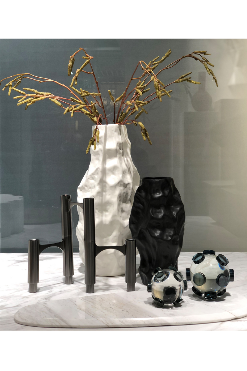 Black Ceramic Organic Vase | Liang & Eimil Adur | Oroatrade.com