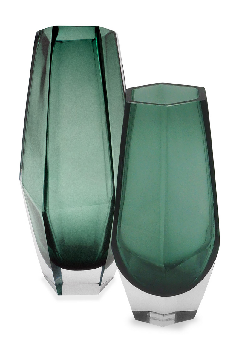 Green Glass Modern Vase | Liang & Eimil Wiley | Oroatrade.com