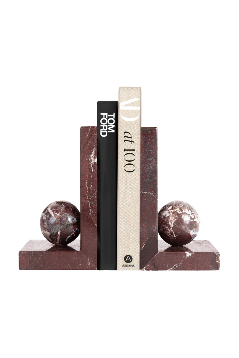Plum Marble Book Ends | Liang & Eimil Ebury | Oroatrade.com