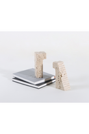 Cream Travertine Book Ends | Liang & Eimil Minack | Oroatrade.com