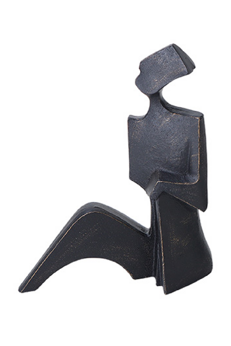 Black Modern Figurine | Liang & Eimil Isla Sitting Lady | Oroatrade.com