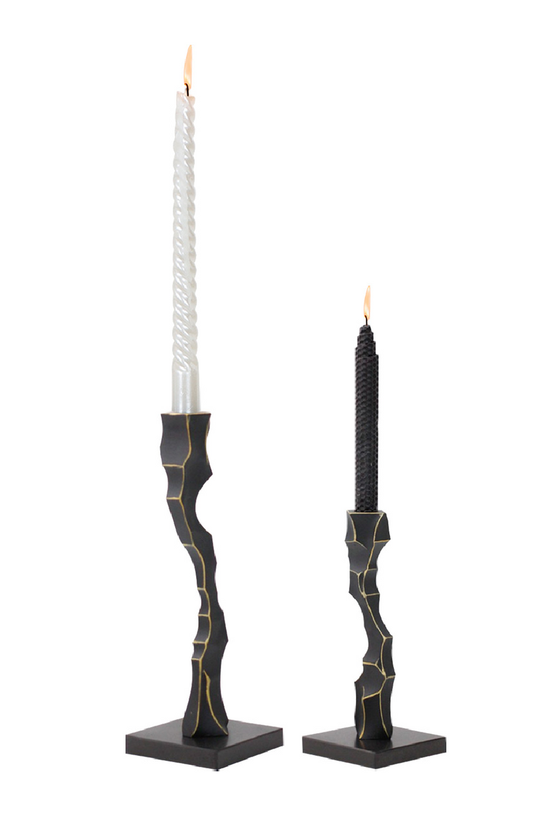 Black Marble Sculptural Candlestick | Liang & Eimil Storm | Oroatrade.com