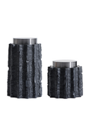 Black Textured Tube Jar | Liang & Eimil Meteorite | Oroatrade.com