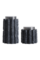 Black Textured Tube Jar | Liang & Eimil Meteorite | Oroatrade.com
