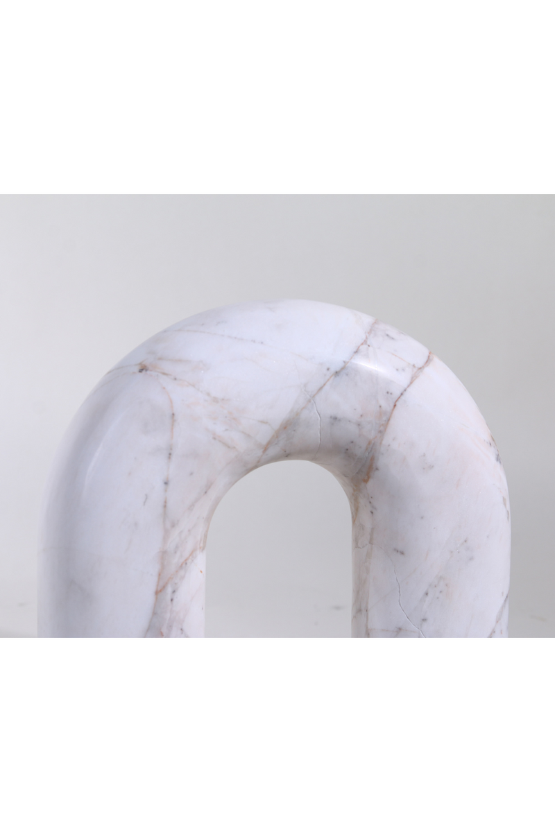 White Marble Curved Sculpture | Liang & Eimil Arc | Oroatrade.com