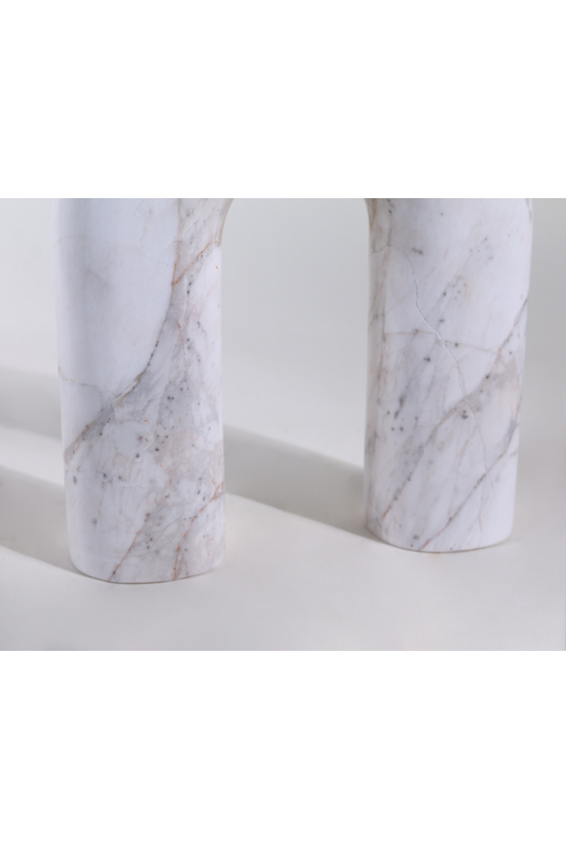 White Marble Curved Sculpture | Liang & Eimil Arc | Oroatrade.com