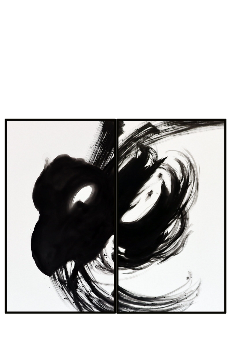 Black Abstract Portrait Wall Arts (2) | Liang & Eimil Composition V | Oroatrade.com