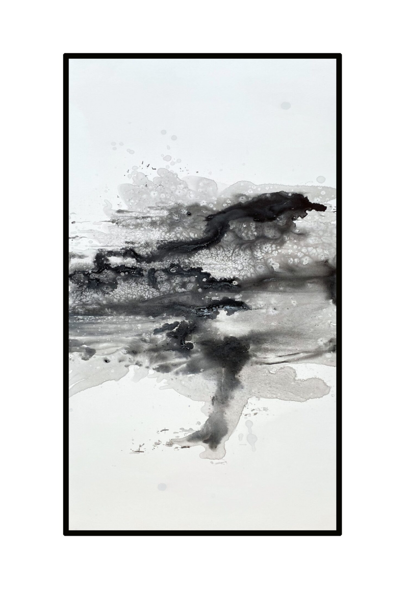 Black Abstract Oil Painting | Liang & Eimil Flow IV | OROATRADETRADE.com