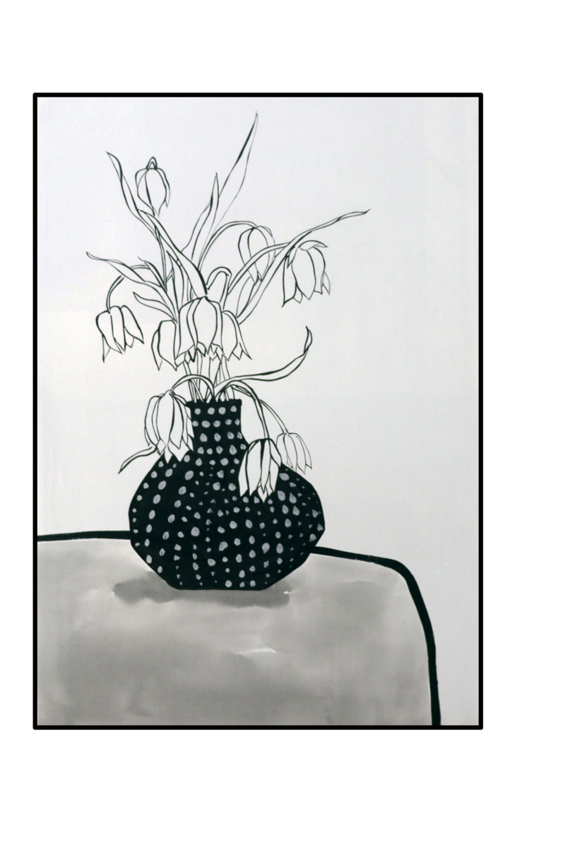 Black Flower Vase Oil Painting | Liang & Eimil Lopez | OROATRADETRADE.com