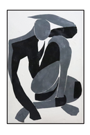 Abstract Black and Gray Shape Oil Painting | Liang & Eimil Adam | OROATRADE