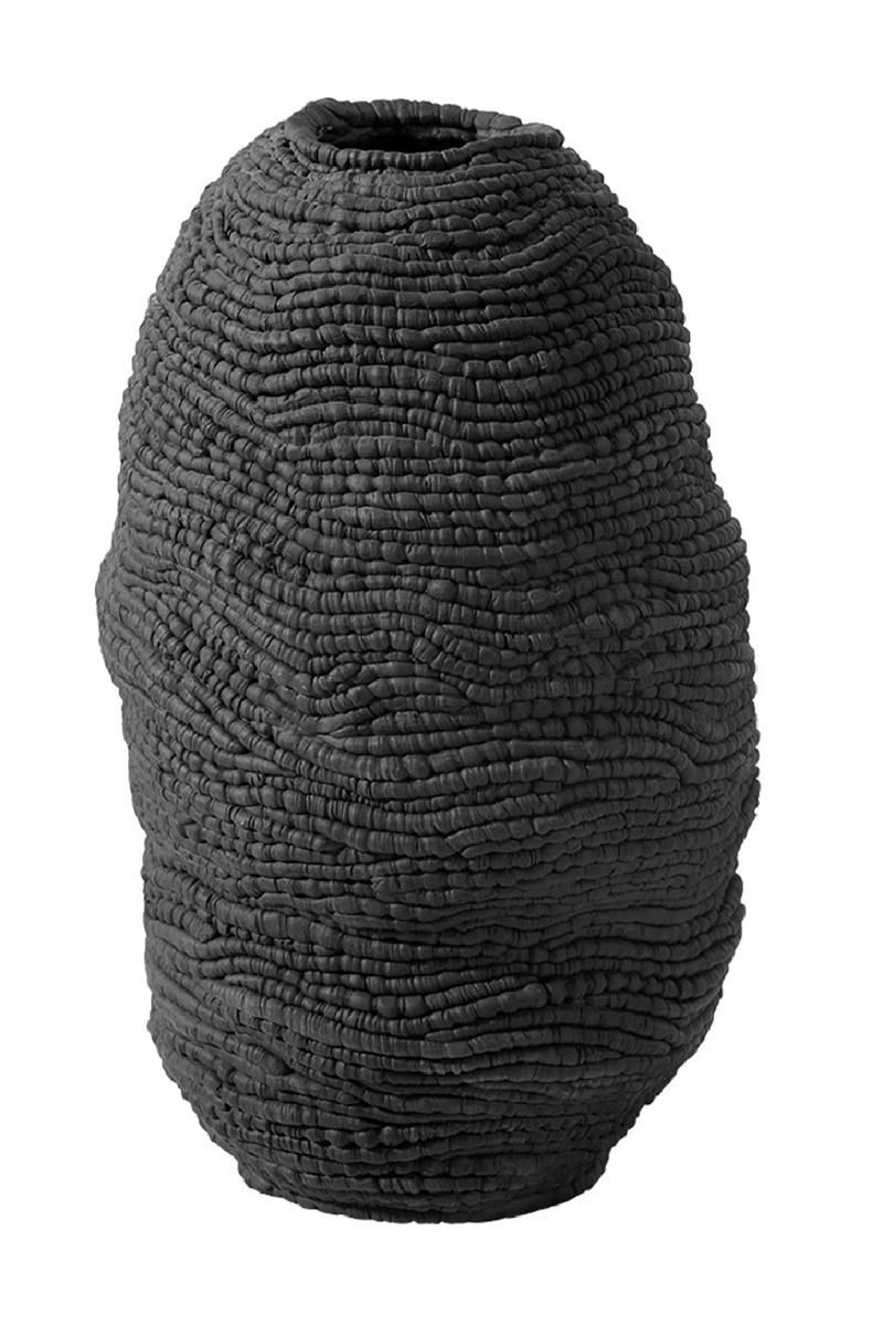 Textured Black Ceramic Vase | Liang & Eimil Micah II | Oroatrade.com
