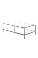 Two-Tier Silver Glass Coffee Table | Liang & Eimil Oliver | OROATRADETRADE.com