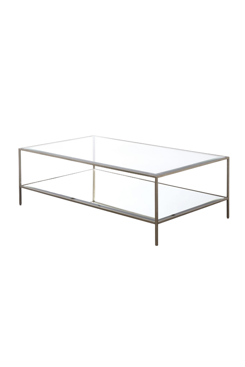 Two-Tier Silver Glass Coffee Table | Liang & Eimil Oliver | OROATRADETRADE.com