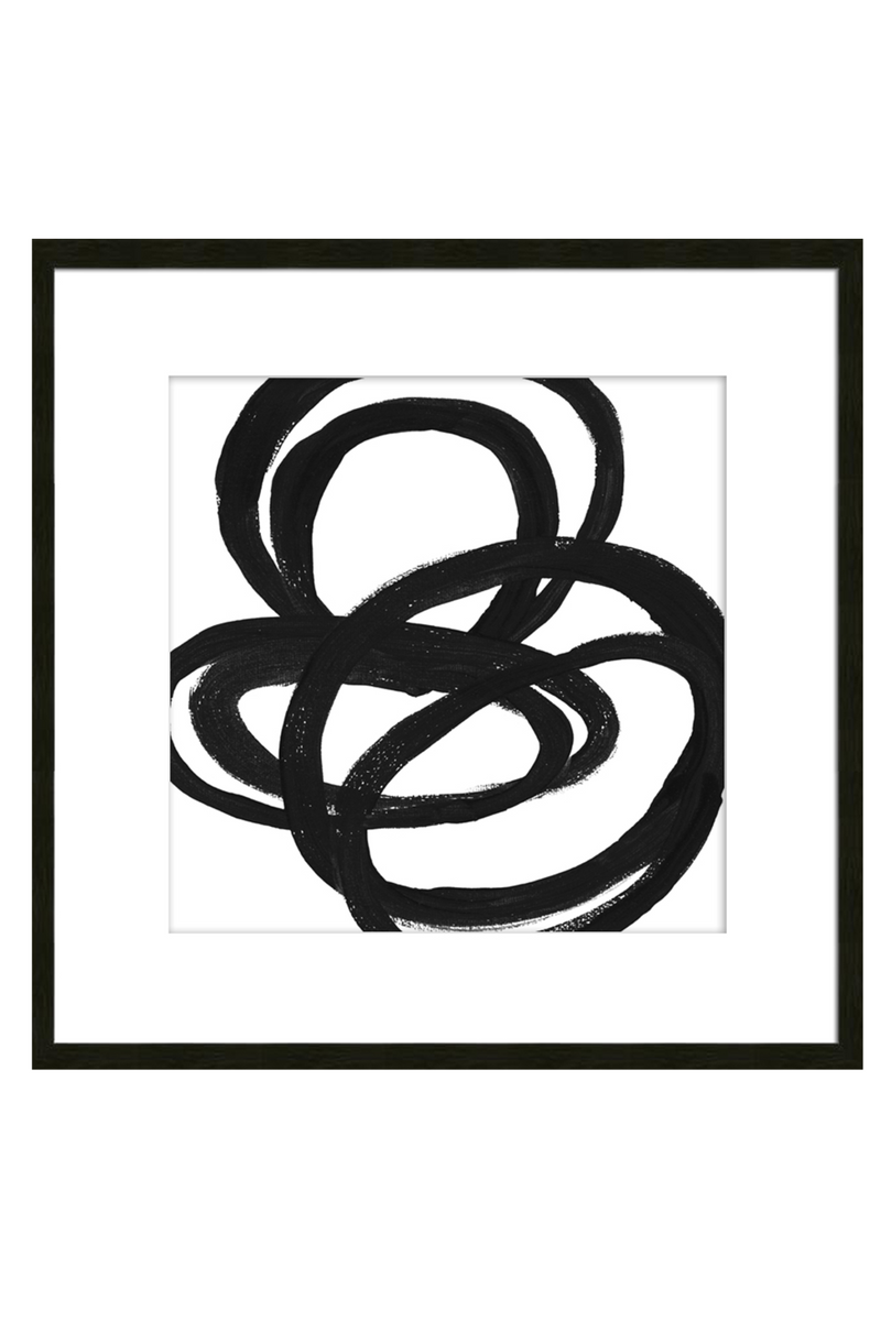 Black Abstract Circle Wall Art | Liang & Eimil Coils II | OROATRADETRADE.com