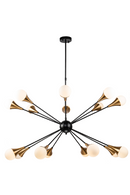 Matte Black Steel Chandelier | Liang and Eimil Gamma | OROATRADE
