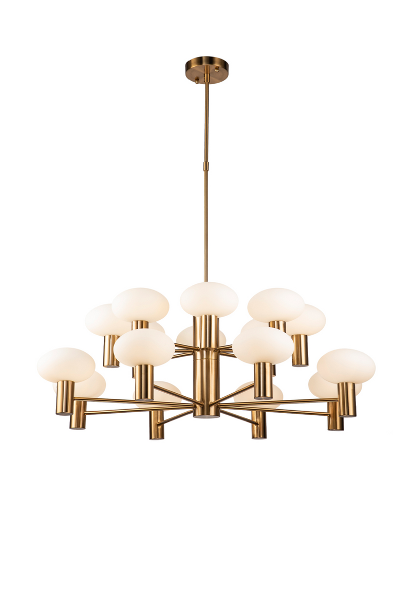 Cream Ovoid Glass Chandelier | Liang & Eimil Odeon | Oroatrade