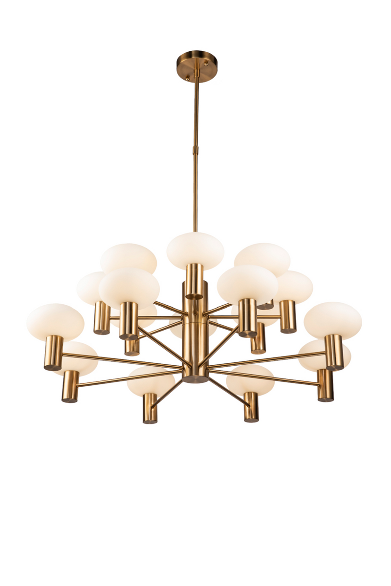 Cream Ovoid Glass Chandelier | Liang & Eimil Odeon | Oroatrade