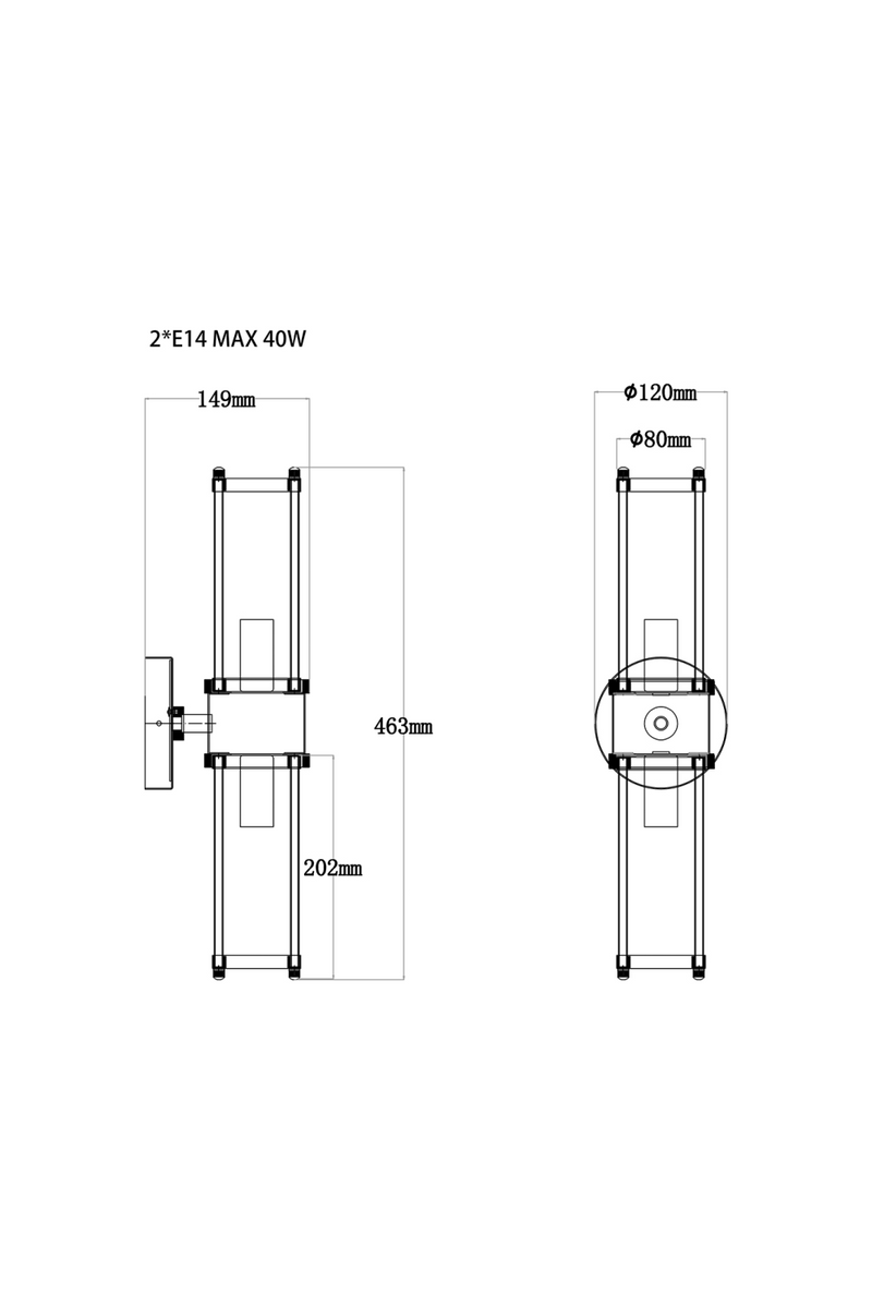 Cylindrical Glass Wall Lamp | Liang & Eimil Preston | Oroatrade.com