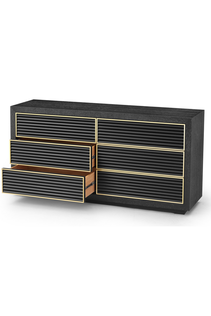 Black 6-Drawer Wood Dresser | Liang & Eimil Amara | OROATRADETRADE.com