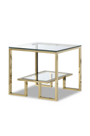 Glass Gold Frame Side Table | Liang & Eimil Mayfair | OROATRADE