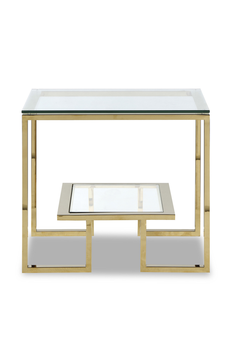 Glass Gold Frame Side Table | Liang & Eimil Mayfair | OROATRADE