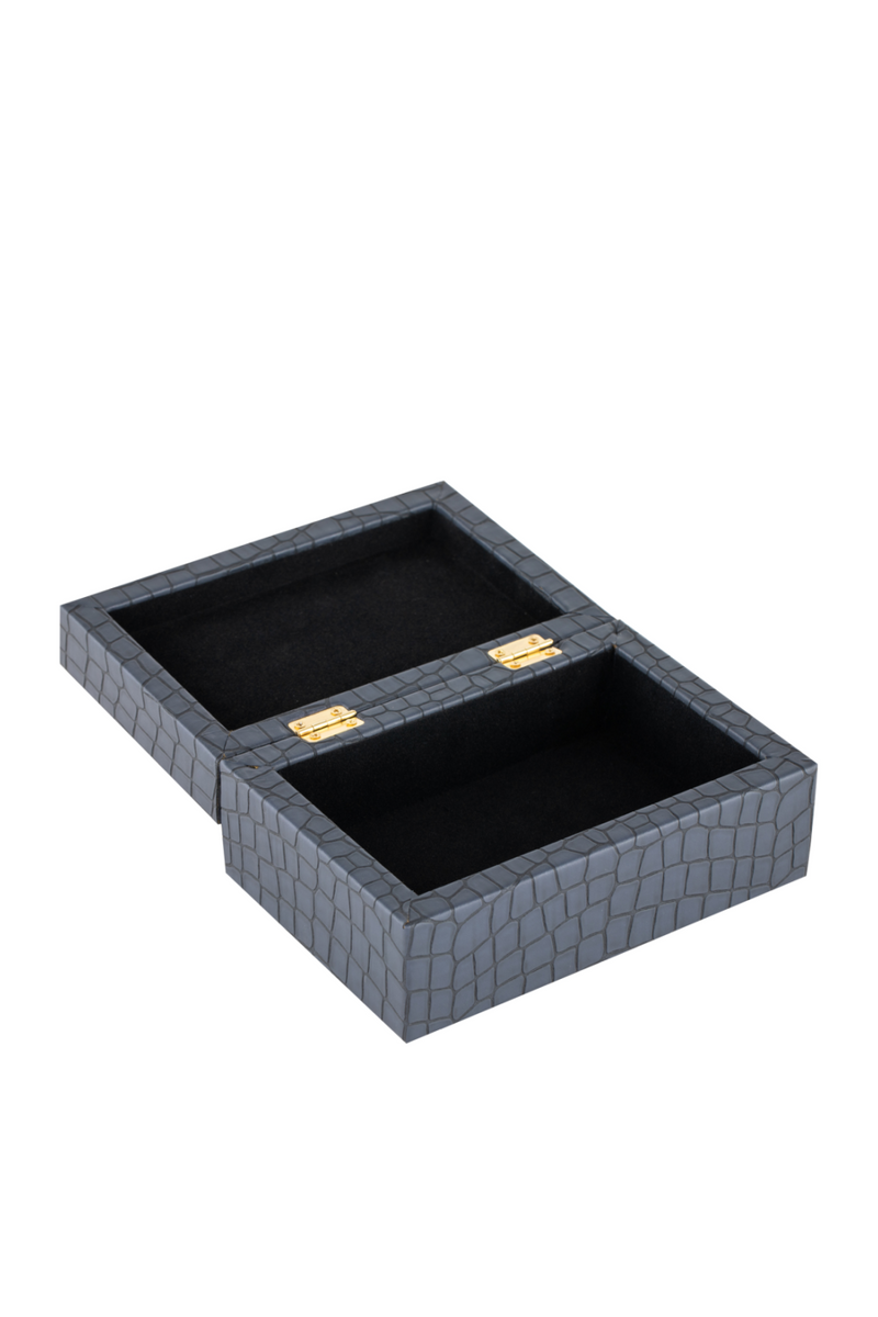 Navy Blue Leather Decorative Box | Liang & Eimil Alli | Oroatrade.com