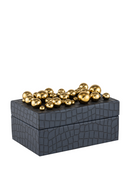Navy Blue Leather Decorative Box | Liang & Eimil Alli | Oroatrade.com