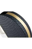 Black Leather and Marble Vase | Liang & Eimil Kalahari | Oroatrade.com