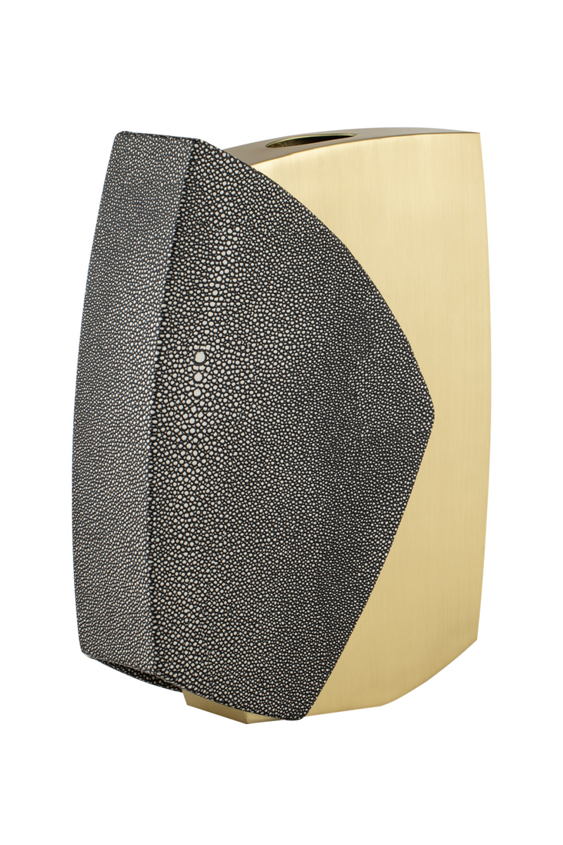 Shagreen Leather and Metal Vase | Liang & Eimil Raymond | Oroatrade.com