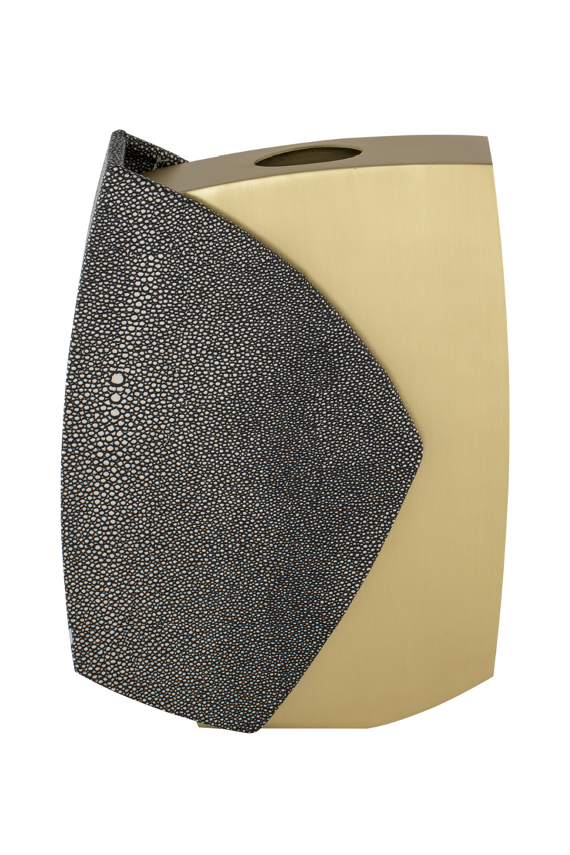 Shagreen Leather and Metal Vase | Liang & Eimil Raymond | Oroatrade.com