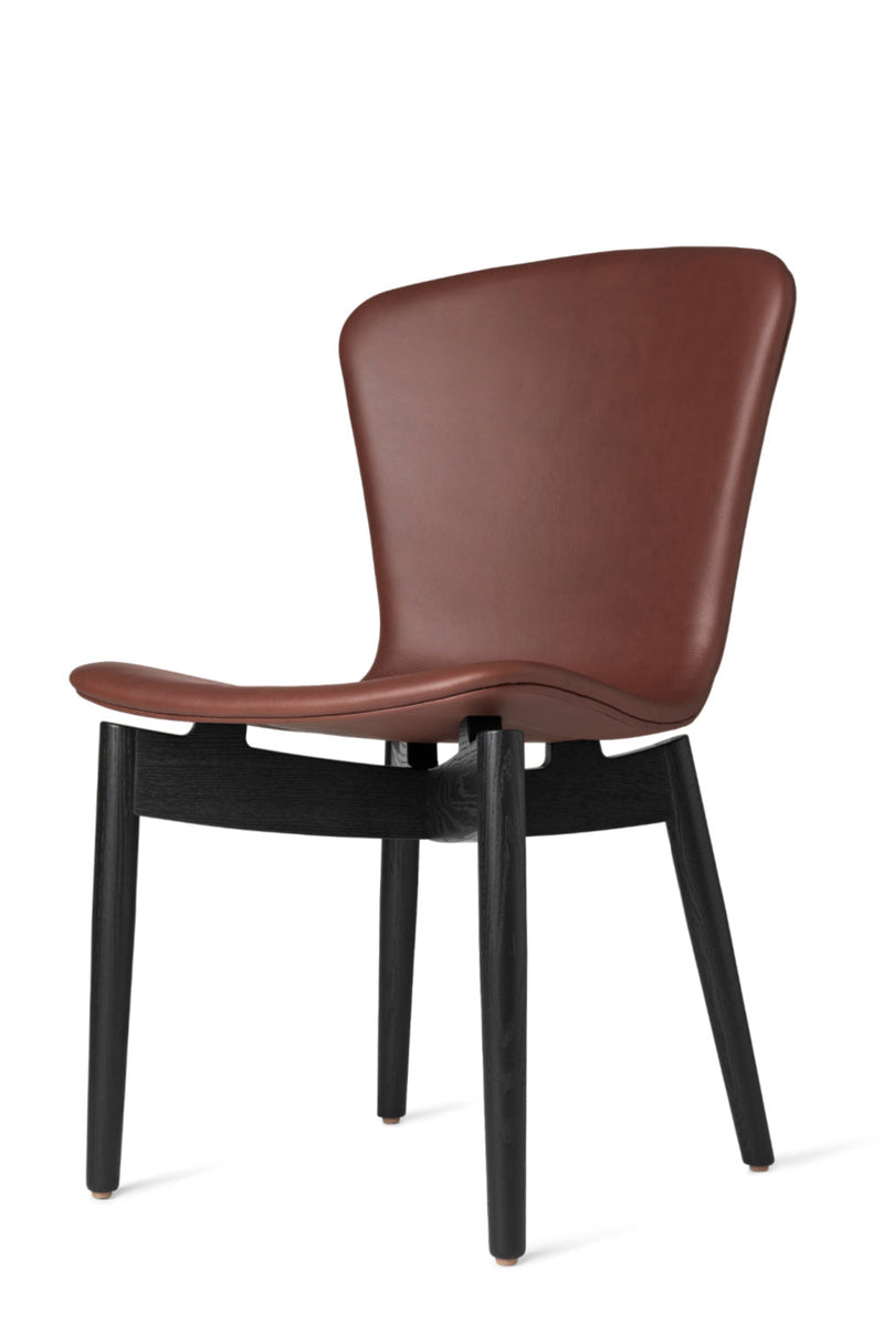 Cognac Leather Dining Chair | Mater | Quality European Wood furniture
